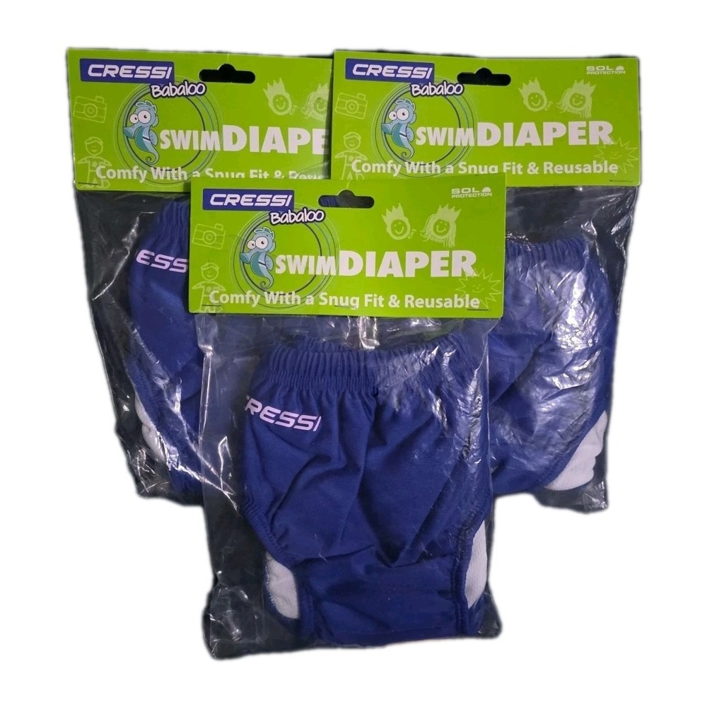 Cressi Babaloo 3 Pk, Size Xl, 18-24 Month Swim Diaper, Washable